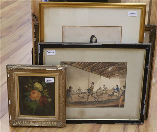 After John Frederick Lewis (1805-1886), a tinted lithograph, Seville 1835 and three other items,